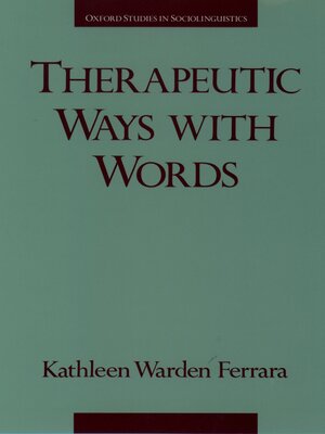 cover image of Therapeutic Ways with Words